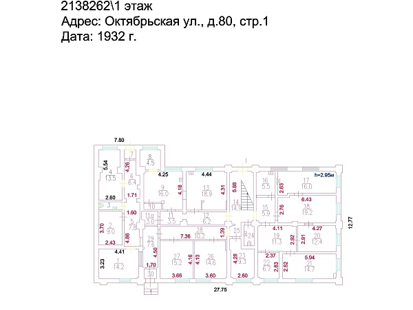 Октябрьская, д. 80с1 566 кв.м